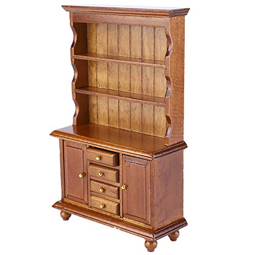 Maßstab 1:12 Miniatur Drei Schicht Bücherregal Zubehör Puppenhaus Schrank Vitrine Möbel Spielzeug Mini Holzmöbel Pretend… – Bild 3