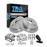 TRQ Rear Brake Calipers Ceramic Pads & Rotors Fits 2012-2013 Subaru Impreza