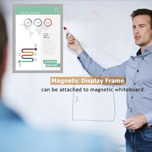 Cadre magnétique transparent A4 argenté pour ranger vos plannings