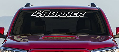  4Runner  Outline Windshield Vinyl Banner Wall Decal 36  x 4  With Free Bumper Sticker