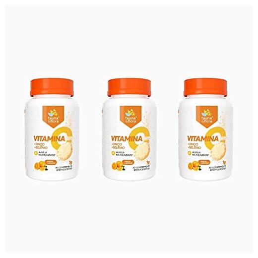 90 Comprimido Zinco Efervescente Vitamina C Selênio 1000mg