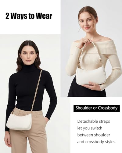 Image of VODIU Clutch Tote Handbags with 2 Removable Straps and Zipper Closure Crossbody Bags Shoulder Purse Handbag for Women