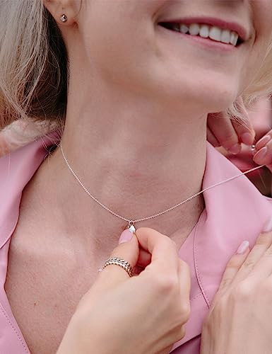 Asdull 925 Sterling Silver Chain Necklace For Women Girls 1.3Mm Cable Chain Necklace Thin & Dainty Adjustable Lobster Clasp 16+2 Inches #TOP2