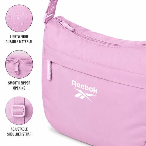 Image of Reebok Womens Crossbody Bag - Lightweight Stylish Nylon Quilted and Non-Quilted Everyday Crossbody Sling Bags for Women