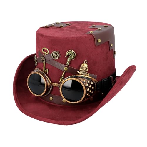 Boland - Sombrero Keypunk para adultos, tocados para disfraces, carnaval, fiestas temáticas y festivales, steampunk