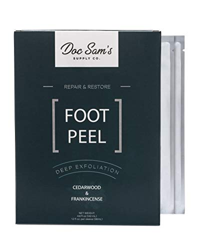 Exfoliating Foot Peel Mask 2-Pack - Extra-Strong Baby Feet Peeling Mask - Chemical-Free Dead Skin Exfoliator - Natural Peeling Foot Mask for Soft Smooth Feet - Cracked Heel Treatment for Women and Men