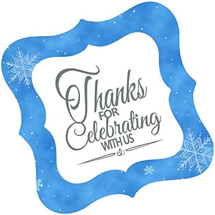 24pk Snowflake Sugar Decoration Toppers for Cakes Cupcakes Cake Pops with Snowflakes Decorating Stickers