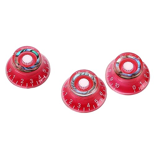 ifundom Upgrade Your Guitar 3pcs Volume Tone Control Knobs Shell Round Knobs Fit for Electric Guitar Gd49