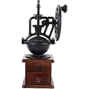 VOSAREA Handkoffiemolen Vintage Houten Koffiemolen Ijzer Roller Korenmolen Hand Crank Windmolen Koffiemolens Met Lade…