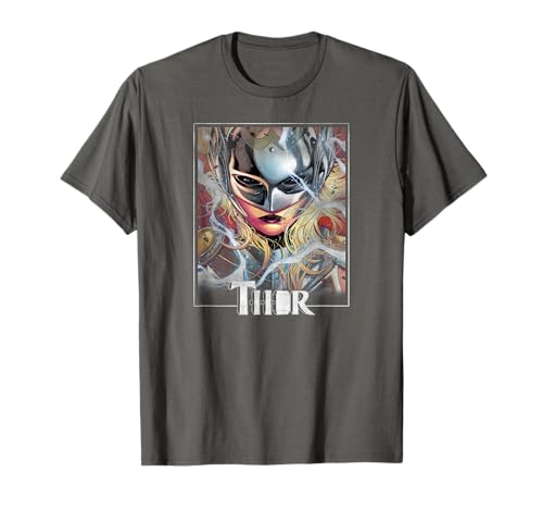 T-shirt Jane Foster Thor au graphisme de masque précis en XL Slate