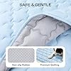 luciphia Tappetino Refrigerante Cane e Gatti,Tappeto per Cani,Cuscino Rinfrescante Estivo,Cuccia Lavabile per Cani,Coperta Rinfrescante per Cani di Taglia Grande,Media e Piccola Blu 77 * 102cm
