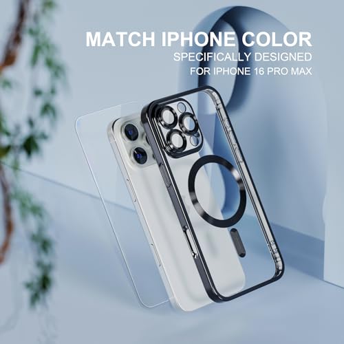 Image of Misea Magnetic for iPhone 16 Pro Max Case Compatible with MagSafe Black