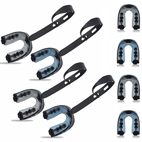 Football Mouth Guard | 4-Pack Mouth Guard Sports Football Mouth Guard Sport Hockey Mouthguard with Strap, Football Mouthpiece for Professionals and Beginners & Basketball, Lacrosse, MMA, Boxing