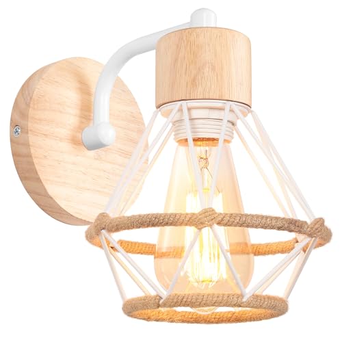 【Dimensioni lampada da parete】💡Diametro paralume: 12 cm, altezza: 12 cm; lunghezza del supporto: 9 cm; diametro della base del soffitto: 10 cm. Potenza della lampadina: 40-60 W; tensione: AC110-220V.