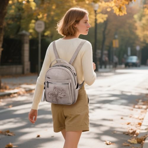Image of Mini Backpack Purse for Women,Vegan Leather Small Backpack for Daily | Embossed Lightweight Water-Resistance Travel Mini Fashion Daypack Bag,Ladies Casual Backpack Purse Gift Choice for Women