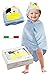 Nascente Asciugamano x Neonato con Cappuccio Mucca 0-3 anni - Accappatoio da Bagno , 100% Cotone (blu)
