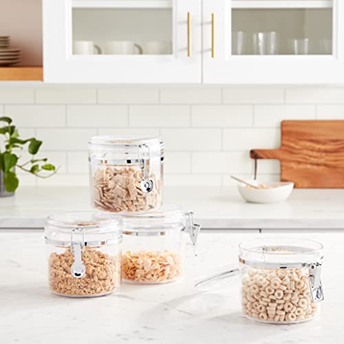 Anchor Hocking 32-Ounce Acrylic Round Canister with Clamp Top Lid, Set of 4 - Thumbnail 5
