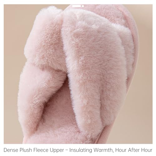 Fuzzy Cute Open Toe Fluffy Warm Hairy Ladies Open Toe Slippers Comfy Autumn Winter Slippers, Cozy Plush Winter Indoor Outdoor4