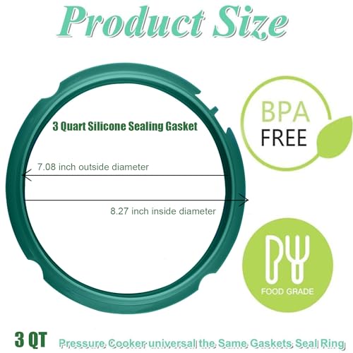 4-Pack Silicone Sealing Rings for InstaPot 3QT