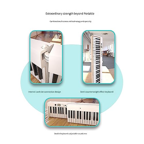 Piano électrique pliable multifonctionnel avec 88 touches pleine grandeur et 128 timbres. Construction en matériau PC, texture légère. Fourre-tout Oxford avec batterie et adaptateur de charge for un t - Les Beatles, Paul McCartney, John Lennon, RIngo Starr, George Harrison Piano électrique pliable multifonctionnel avec 88 touches pleine grandeur et 128 timbres. Construction en matériau PC, texture légère. Fourre-tout Oxford avec batterie et adaptateur de charge for un t – Image 7