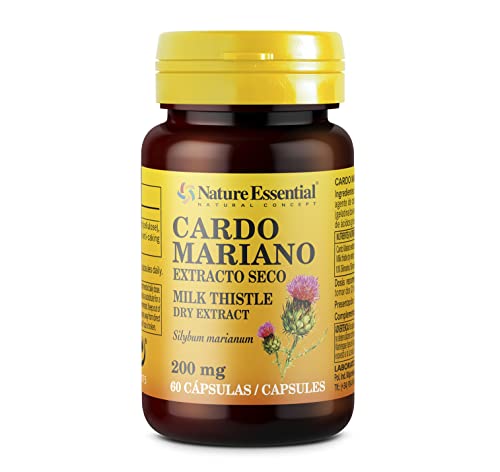 Nature Essential | Cardo Mariano con Extracto Seco | 200 mg | 50 Cápsulas | Favorece la Detoxificación del Hígado
