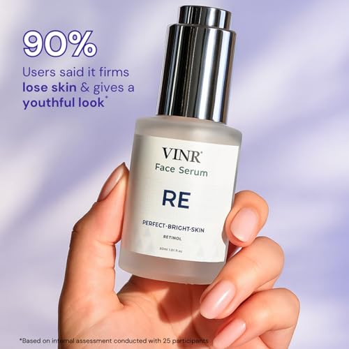 Image of VINR Retinol Night Serum for Face - 1% Retinol | Infused With Vitis Vinifera | Anti-Aging Wrinkle Repair, Brightening, Smooth Skin - Lightweight, Fast Absorbing Formula for Women & Men - 30ml ( Pack of 4)