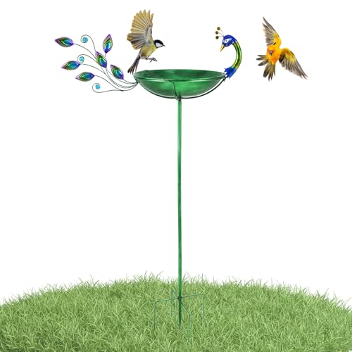 Fontane per Uccelli da Esterno | Vasca in Metallo con Design Animale - Vasca per Uccelli da Giardino | Patio Cortile Balcone Giardino Prato Decorazione Stagno Terrazza