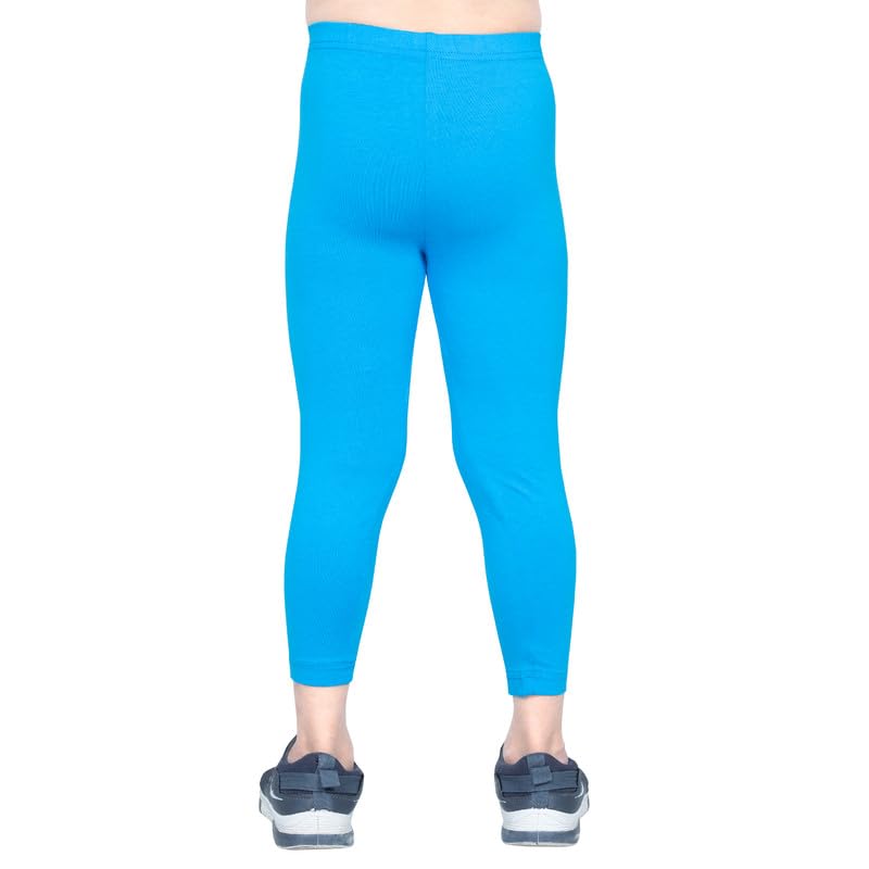 Image of ONE SKY Girls Ankle Length Leggings, Breathable Kids Wear, Versatile Tights for Girls, Stretchable, Easy to Care Slacks, Comfort Girls Leggings