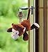 Puzzled Monkey Plush Keychain Stuffed Animal Toy - Soft Wild Life Animal Brown Chimp Charm Keyring, Cute Decorative Plush Toy Accessory Fun Buddy - 4 Inches