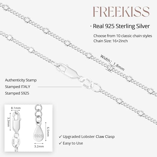 Image of Freekiss Layered Necklace Set for Women Stackable | Herringbone Snake Cuban Rope Chain, Dainty Choker, Layered Stackable, Non Tarnish, Hypoallergenic, Adjustable 14-18.5 inch