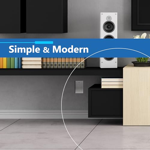 Image of LIDER Blank Metal Wall Plate, Outlet Cover, Corrosion Resistant, Mid-Size 1-Gang 4.88 inch x 3.11 inch, LMWP-01M-SS, UL Listed, Stainless Steel, 1-Pack