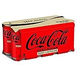 Coca-Cola Zero Sugar Caffeine Free Soft Drink Cans, 8 x 330 mL