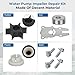 JAVIK Water Pump Impeller Repair Kit for Yamaha Outboard 40HP 50HP 60HP 1997-Up 40/50/60/C40/P40/C50/F50/P50/F60 O.E.M# 63D-W0078-01-00 63D-W0078-00-00 63D-W0078-03-00