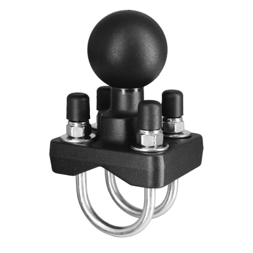 AGEofDMS Base en C de 1,5" avec support en U - Fonte d'aluminium renforcée - Pour tubes de 19 à 31 mm - Boulons en acier inoxydable 304 - Compatible avec les montures RAM - Pour tracteurs, chariots