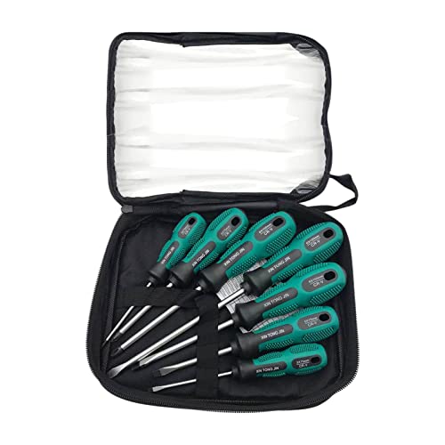 shamjina Chave de fenda magnética manual antiderrapante precisão fácil de pendurar kit de chave de f