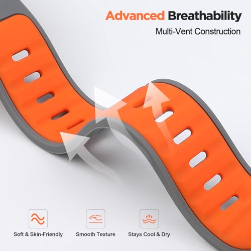 Image of 22mm Silicone Strap Compatible with Huawei Watch GT 6 Straps,GT 5 /4 /3 /2, Sport Strap for Watch 4 /3 46 mm,Compatible with Garmin Vivoactive 4 /Venu 3 Band,for Amaz-fits GTR 5 /4 /3 47mm
