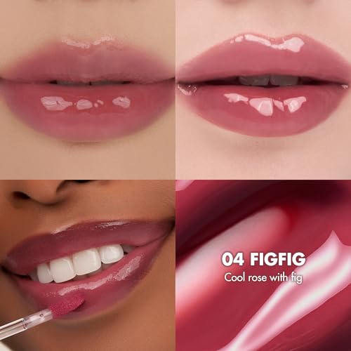 rom&nd THE JUICY LASTING TINT 04 FIG FIG | K-Beauty Rosy Plum Lip Stain Gloss | Tanghulu-Inspired High-Shine, Long-Lasting, Hydrating & Plumping Effect