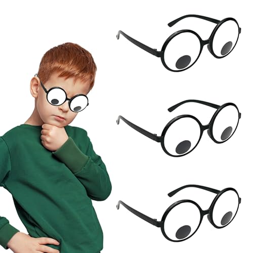 HOHAJIU Googly Eyes Glasses, Funny Glasses Pranks...