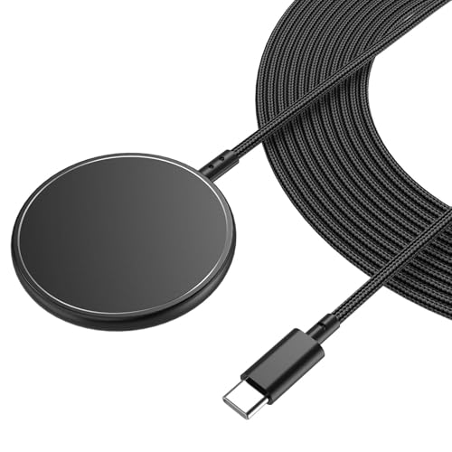 Chargeur magnétique sans fil ZEROLEMON 3m tressé noir pour iPhone 15/14 et AirPods
