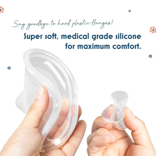 Hands-Free Wearable Universal Breast Milk Collection Cups Silicone Flanges (2X24Mm), Pump-A-Collect – Idaho Jones Breastmilk Container Cups (Freemie, Spectra, Caracups, Legendairy Imani I2) #TOP3