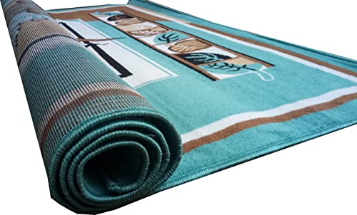 Image of Home Decore Acrylic Carpet for Your Living Room & Drawing Room Aywhere in Your Home (180X240 Green Colour)- 6x8 Feet