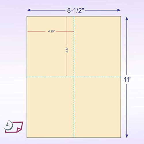 image for NextDayLabels - 8-1/2 x 11 Laser and Inkjet Printer Postcards 4 up Per