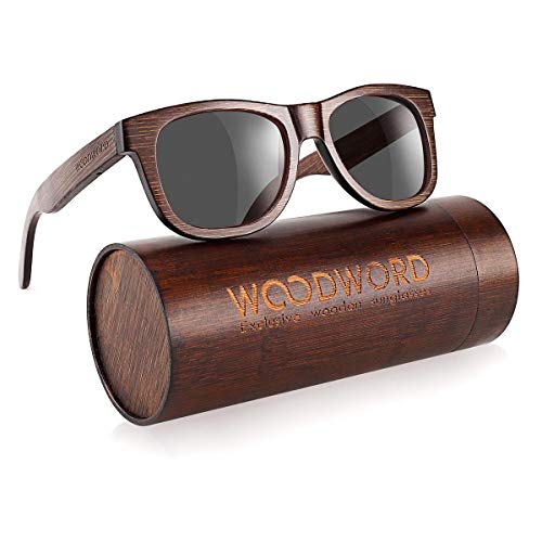 Polarized Wood Sunglasses for Men Women - Bamboo Wood Sunglasses with Wood Case