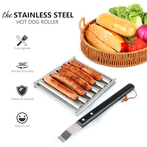 Rodillo para Hot Dog de Acero con Mango de Madera miniatura 4