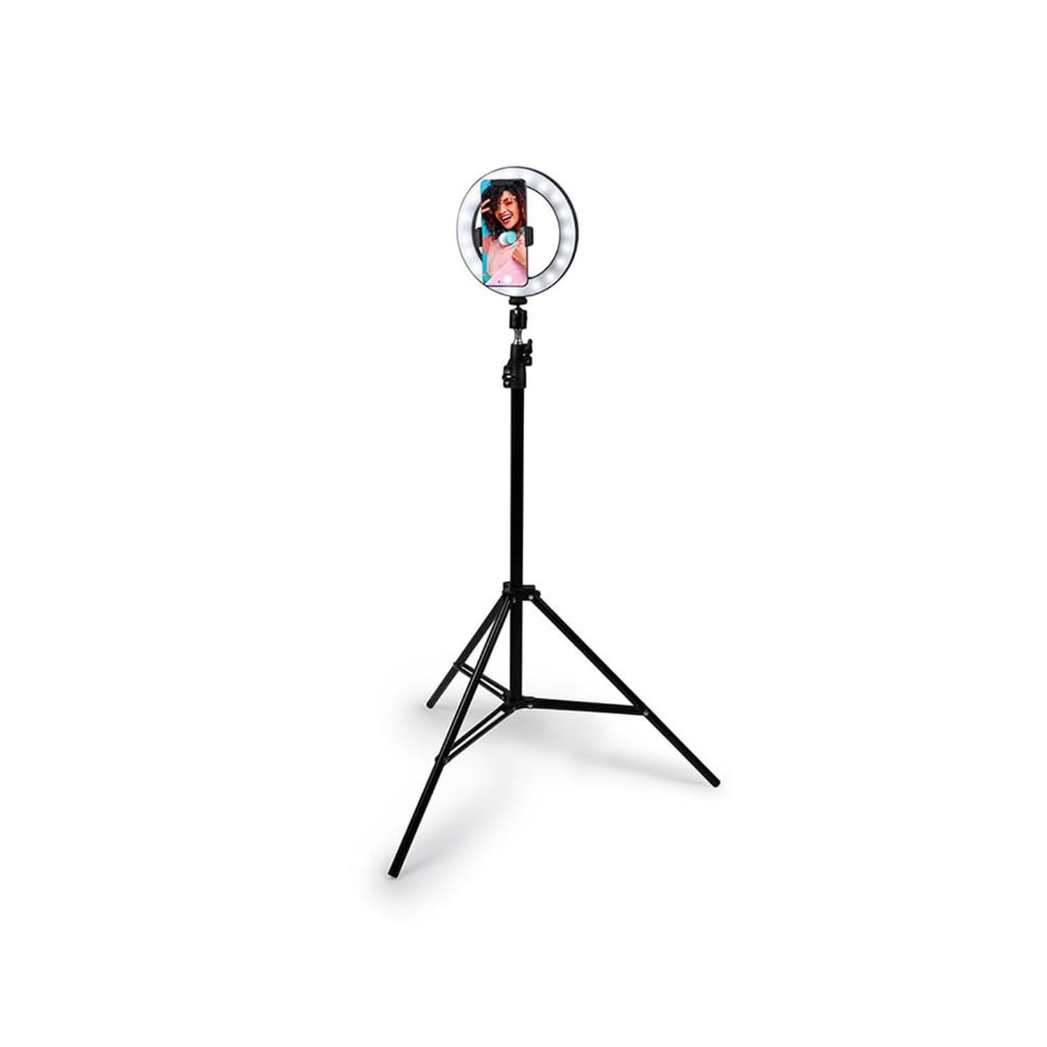 Zarivy Ringlicht mit verstellbarem Stativ, 3 Helligkeitsstufen, USB-betrieben, ideal für Selfies und Videokonferenzen.