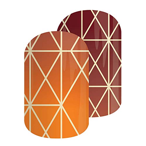 October 2019 Trendy 10 Jamberry Nail Wraps Nail Decal Autumn Seasonal Nail Art Stickers Perfec for DIY Easy Nail Art (Half Sheet - 1 manicure / 1 pedicure, Stained)