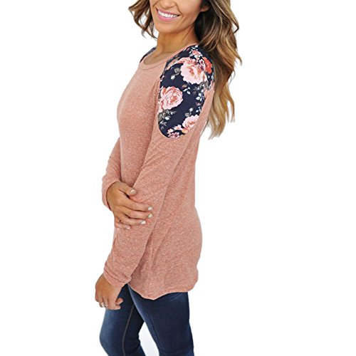 Camiseta feminina de manga comprida com renda casual da Diamondo (G)