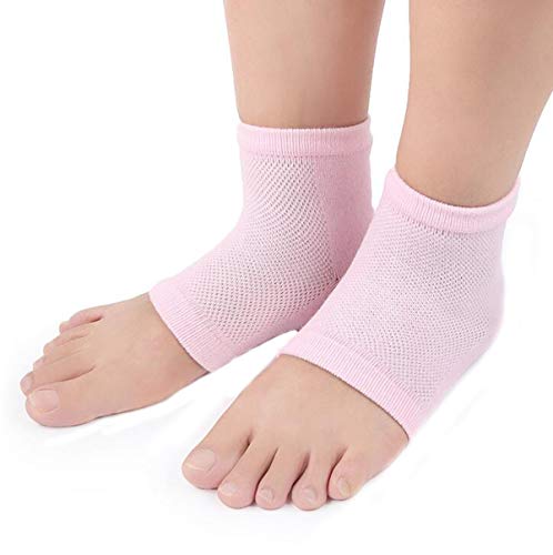 Snadulor 3 Pairs Moisturizing Feet Sleeve Gel Heel Socks For Dry Cracked Heels,Spa Gel Socks,Open Toe Socks For Men Women,White #TOP3