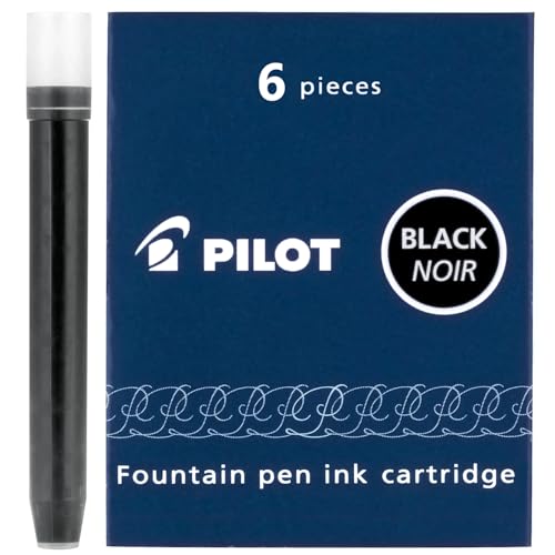 Image of Pilot Ic-50 Black Cartridges for Fountain Pens Pack of 6
