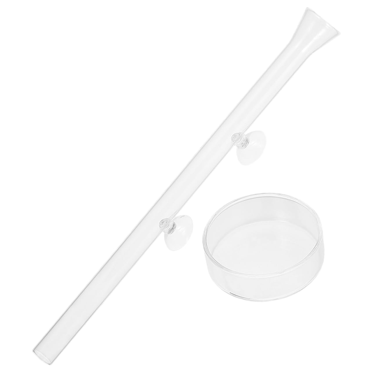 HANABASS Acrylic Aquarium Fish Feeder Tube Tray Sinking Feeder for Shrimp Easy to View and Clean